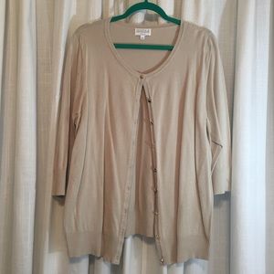 Tan Button-Up Cardigan